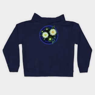 White asters Kids Hoodie